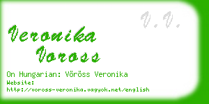 veronika voross business card