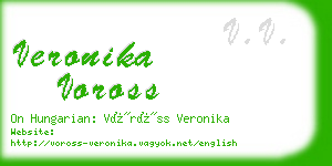 veronika voross business card